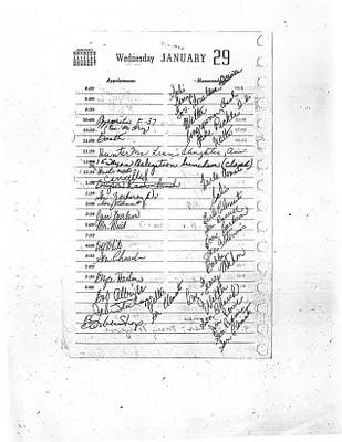 Lyndon Johnson's 1958 Desk Diary, beginning 1/29/1958