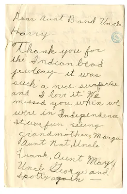 Letter from Marian Wallace to Bess W. and Harry S. Truman