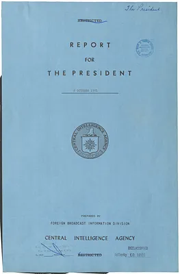 Report, Foreign Radio Reaction to President Truman's Announcement of an Atomic Explosion in the USSR and to Marshal Stalin's 6 October Pravda Interview