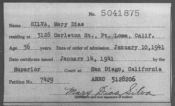 Silva, Mary Dias - 1941