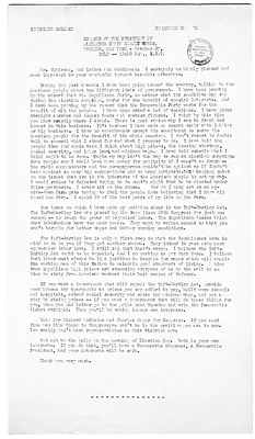 Press Release, Remarks of President Harry S. Truman at Alexander Smith Carpet Works, Yonkers, New York