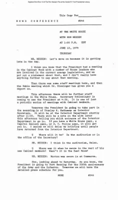 Press Secretary Briefings, 6/12/75