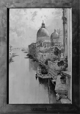 ""Over a Balcony,"" View of the Grand Canal, Venice