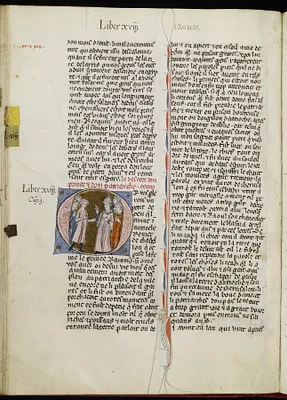 Initial O with Patriarch Amaury of Antioch Speaking in Opposition to Raynauld of Châtillon's Marriage with Constance