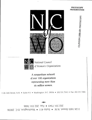 Women's Events - Magazine Editors and National Council [of Women's Organizations], March 15, 1999 [3]