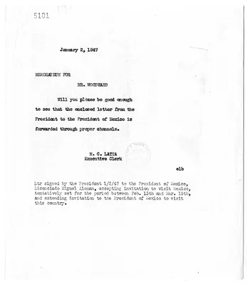 Memorandum from M. C. Latta to Stanley Woodward