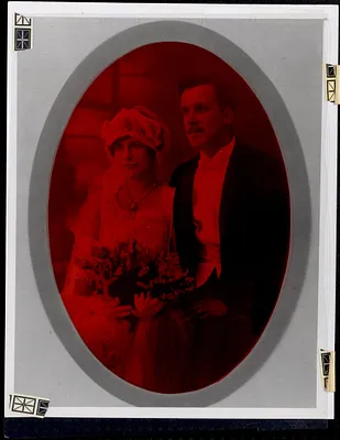 Mr. and Mrs. W. Lester Stevens on their wedding day, 1926