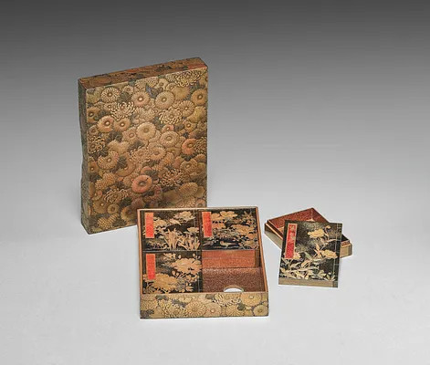 Nested Boxes with Chrysanthemums