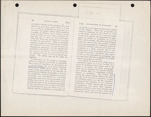 Selections for Roberts’ Rules of Order