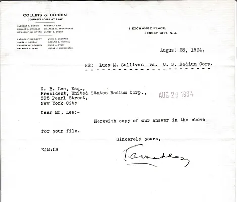Letters Received to C.B. Lee, August 28, 1934
