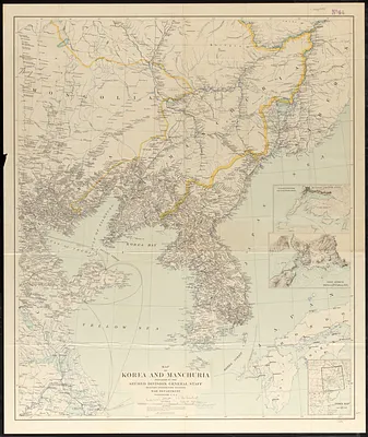Map of Korea and Manchuria