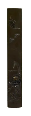 Kozuka with a Man Fishing under the Moon