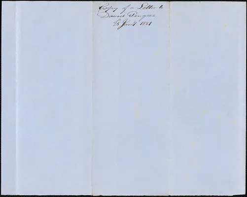 Copy of a letter from George Coffin to David Pingree, 25 January 1851