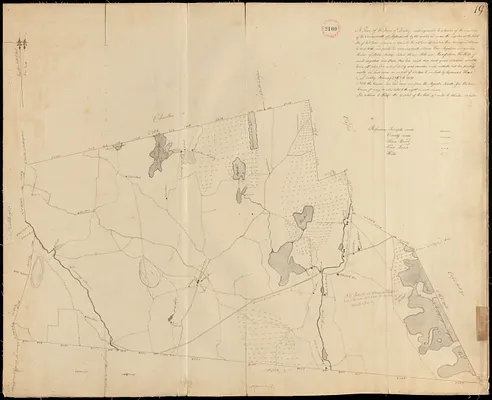 Plan of Dudley made by Zephaniah Keach, dated February 28, 1831