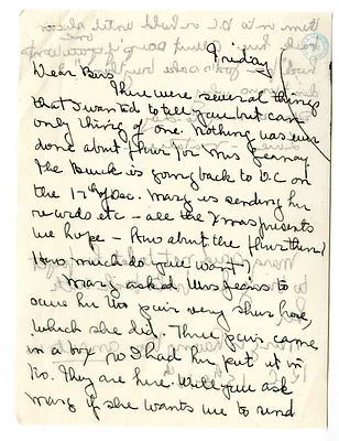 Letter from Natalie Wallace to Bess W. Truman