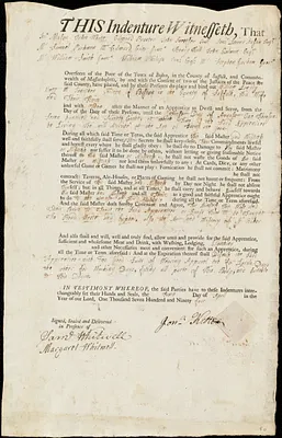 William Longly indentured to apprentice with Jonathan Kilton of Boston, 10 April 1794