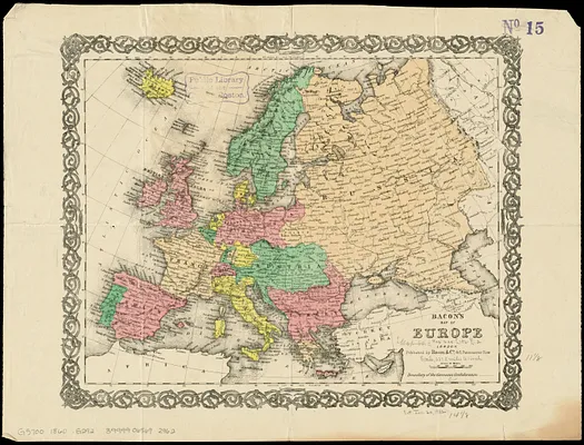 Bacon's map of Europe