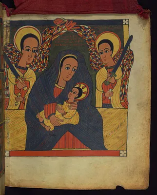 Virgin and Child flanked by the Archangels Michael and Gabriel
