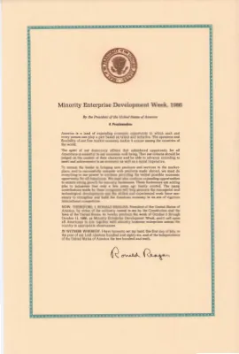 Minority Enterprise Development Week [1986]