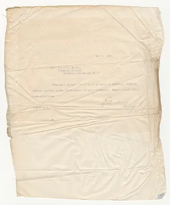 Note from Secretary of the Interior E. A. Hitchcock  to Captain Luther Kelley