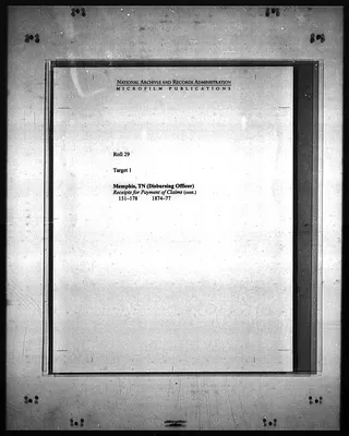 Receipts for Payments of Claims from the State of Tennessee; Number Ranges: 151-178, 47-54, and 22-33