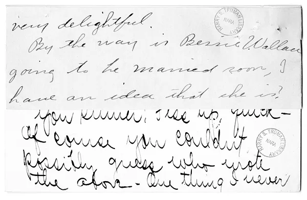Letter from Arry Mayer to Bess Wallace