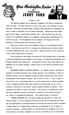 Ford Newsletter, October-December 1967