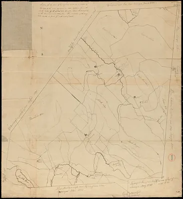 Plan of Tyringham, surveyor's name not given, dated 1830