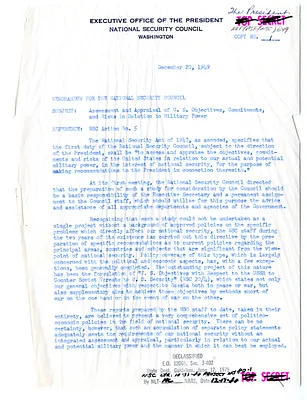 Memorandum from Sidney Souers to the National Security Council