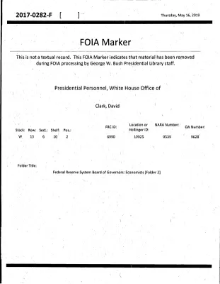 Federal Reserve System Board of Governors: Economists [Folder 2]