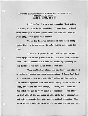 Extemporaneous remaks at Gainesville, Georgia