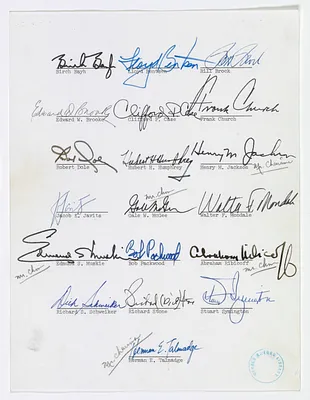 Letter from 75 Senators to President Gerald Ford in Support of Israel