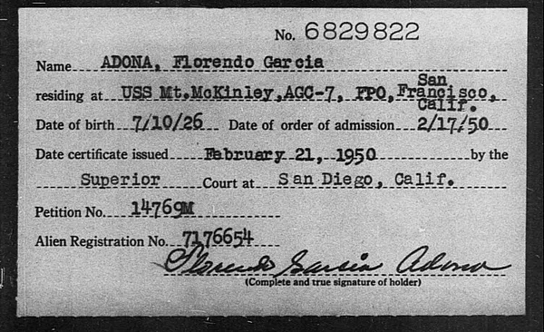 Adona, Florendo Garcia - 1950