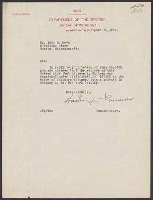Sacco-Vanzetti Case Records, 1920-1928. Defense Papers. Correspondence to Moore from Gardner, W., August 10, 1922. Box 10, Folder 64, Harvard Law School Library, Historical & Special Collections