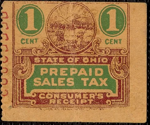 State of Ohio 1 cent prepaid sales tax