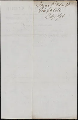Isaac R. Clark to W. A. Harrington, 4 February 1856