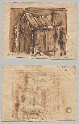 Tent (recto); Two Sketches (verso)