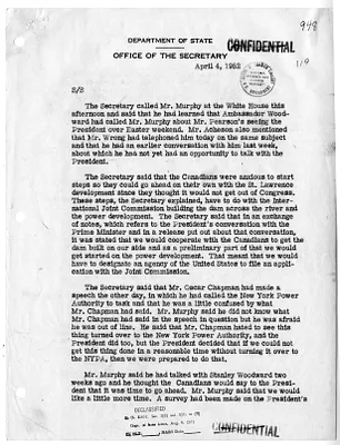 Memorandum of Telephone Conversation with Secretary of State Dean Acheson and Charles Murphy