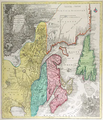 Partie orientale de la Nouvelle France ou du Canada