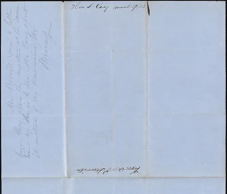 S. Cony to Samuel Warner, 17 March 1853