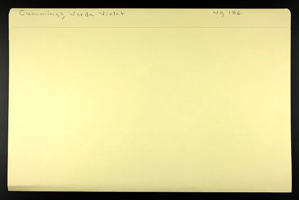 Cummings, Verda Violet