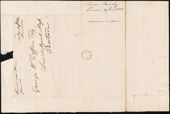 Moses Burley to George Coffin, 10 January 1838