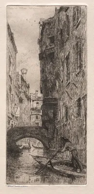 Etchings of Venice: Ponte del Pistor, Venice