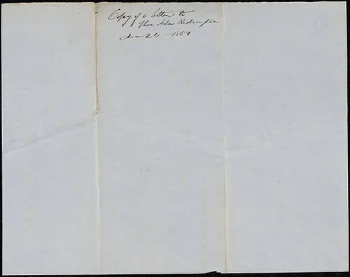 Copy of a letter from Samuel Warner to Asa Redington, 24 November 1851