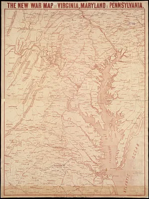 The new war map of Virginia, Maryland & Pennsylvania