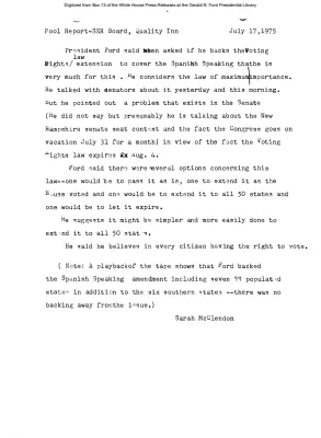 SER Board, Quality Inn [Pool Report]