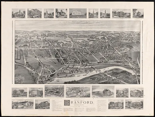 Bird's-eye view of Branford, Connecticut