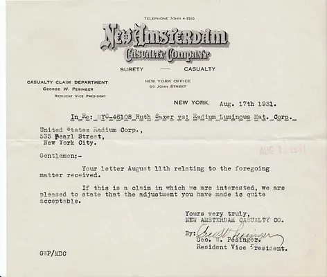 Letters Received, August 17, 1931