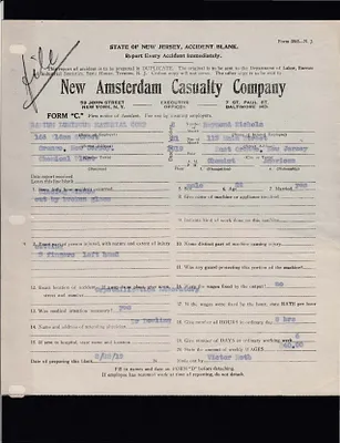 Accident report, February 21, 1919