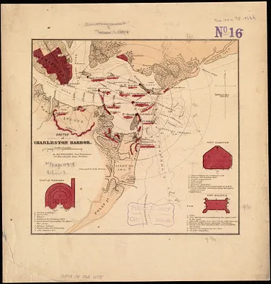 Sketch of Charleston Harbor